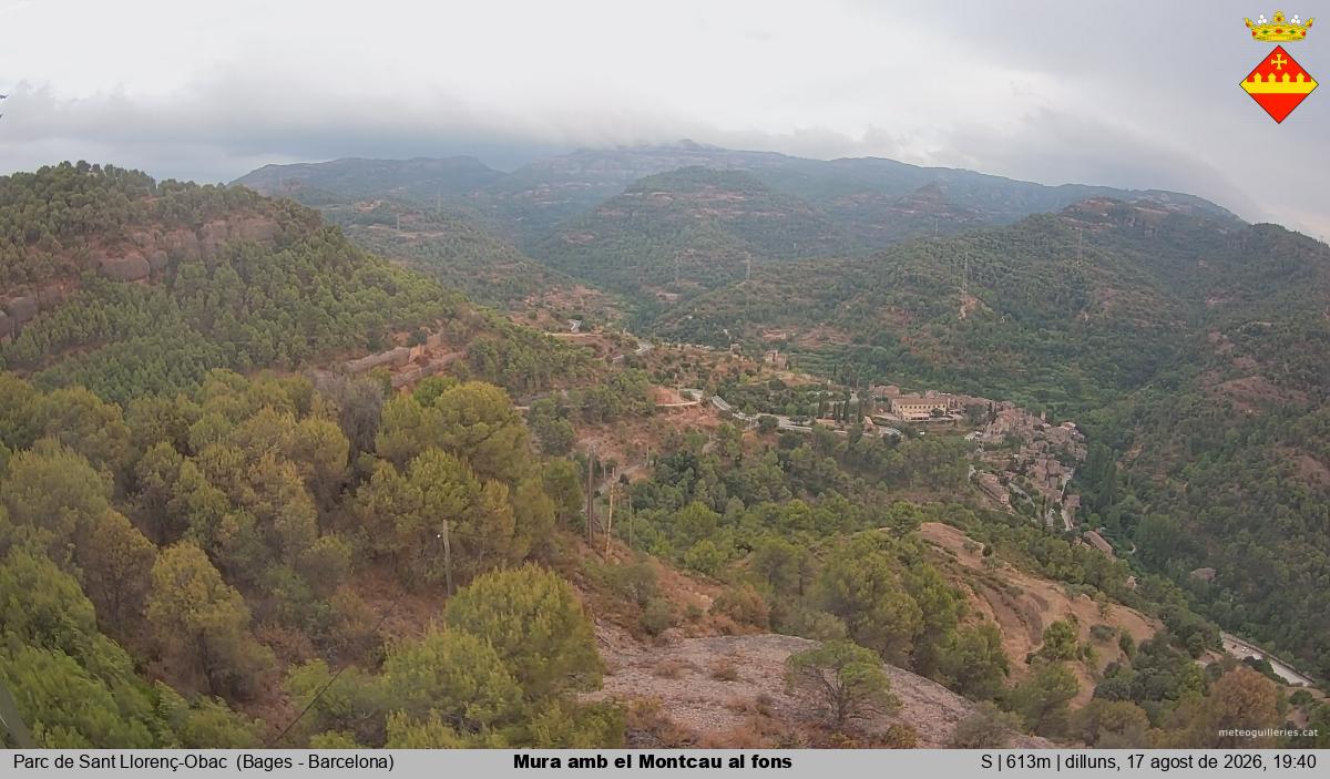 Mura amb el Montcau al fons