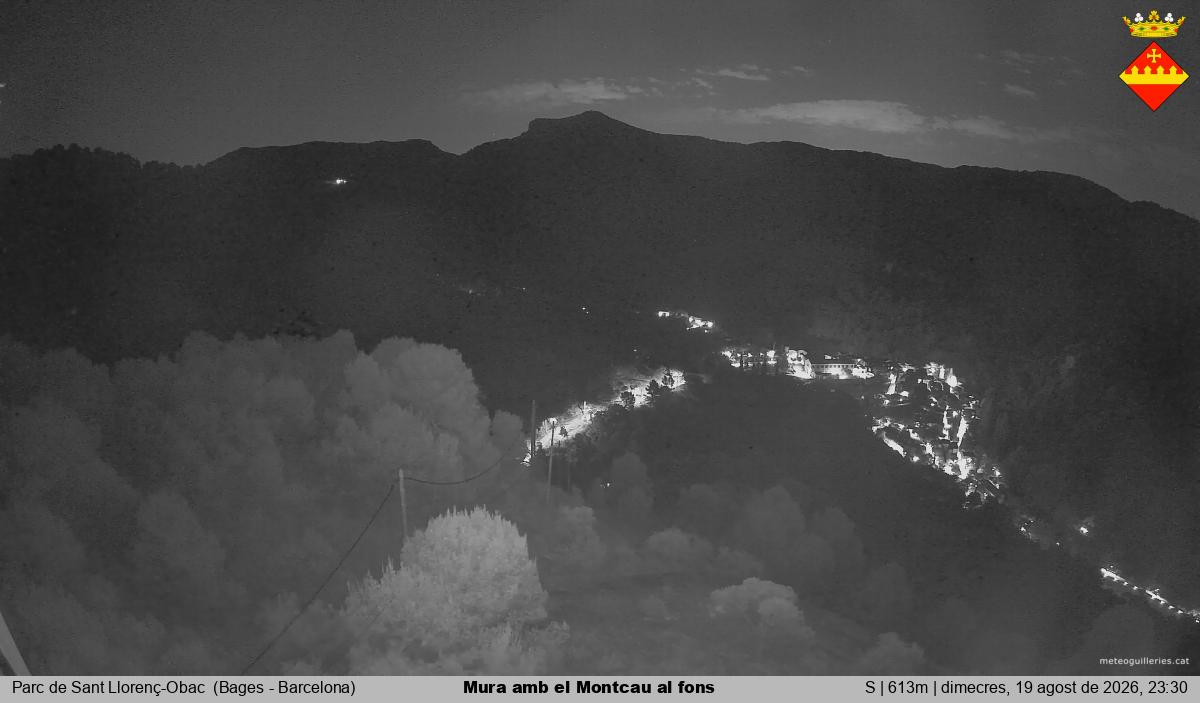 Mura amb el Montcau al fons