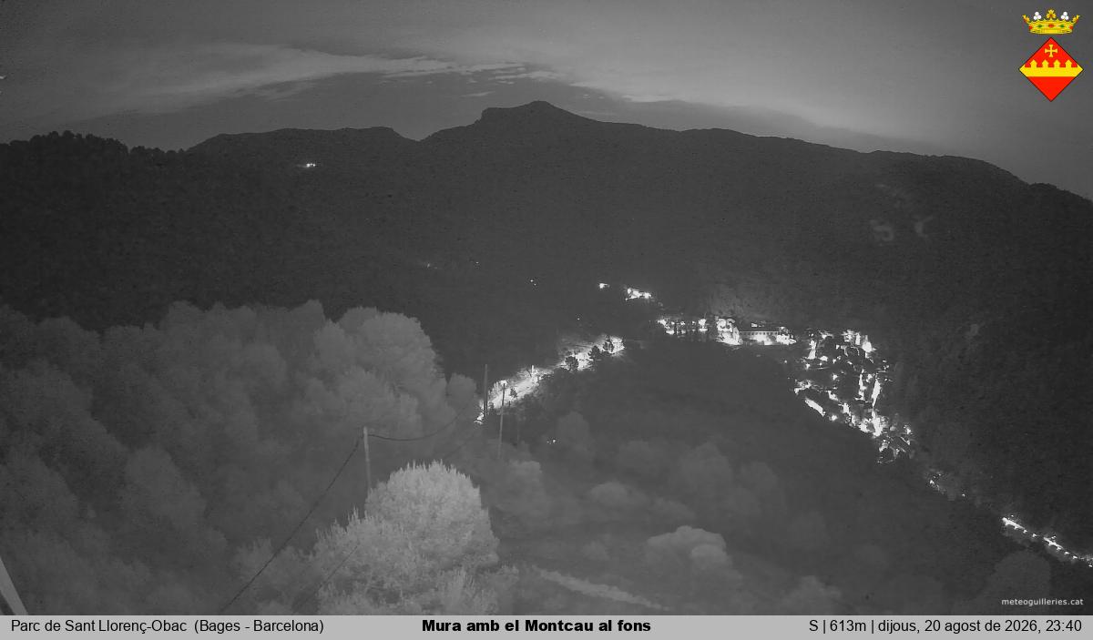 Mura amb el Montcau al fons