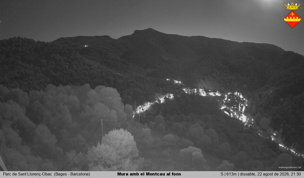 Mura amb el Montcau al fons