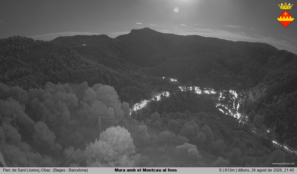 Mura amb el Montcau al fons