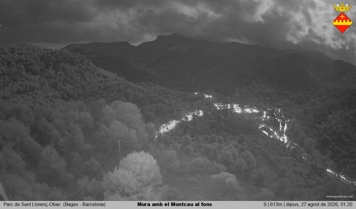 Mura amb el Montcau al fons