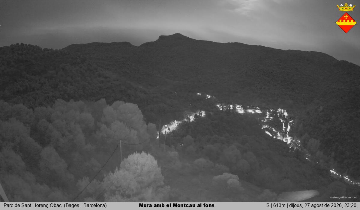 Mura amb el Montcau al fons