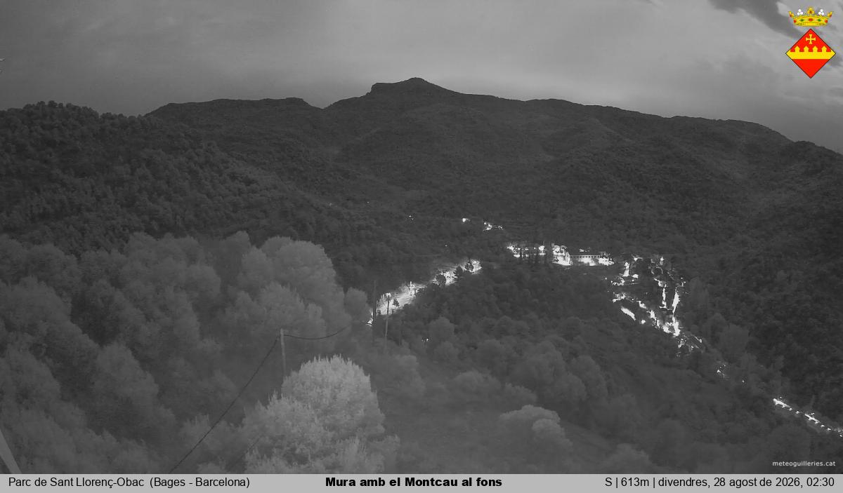 Mura amb el Montcau al fons