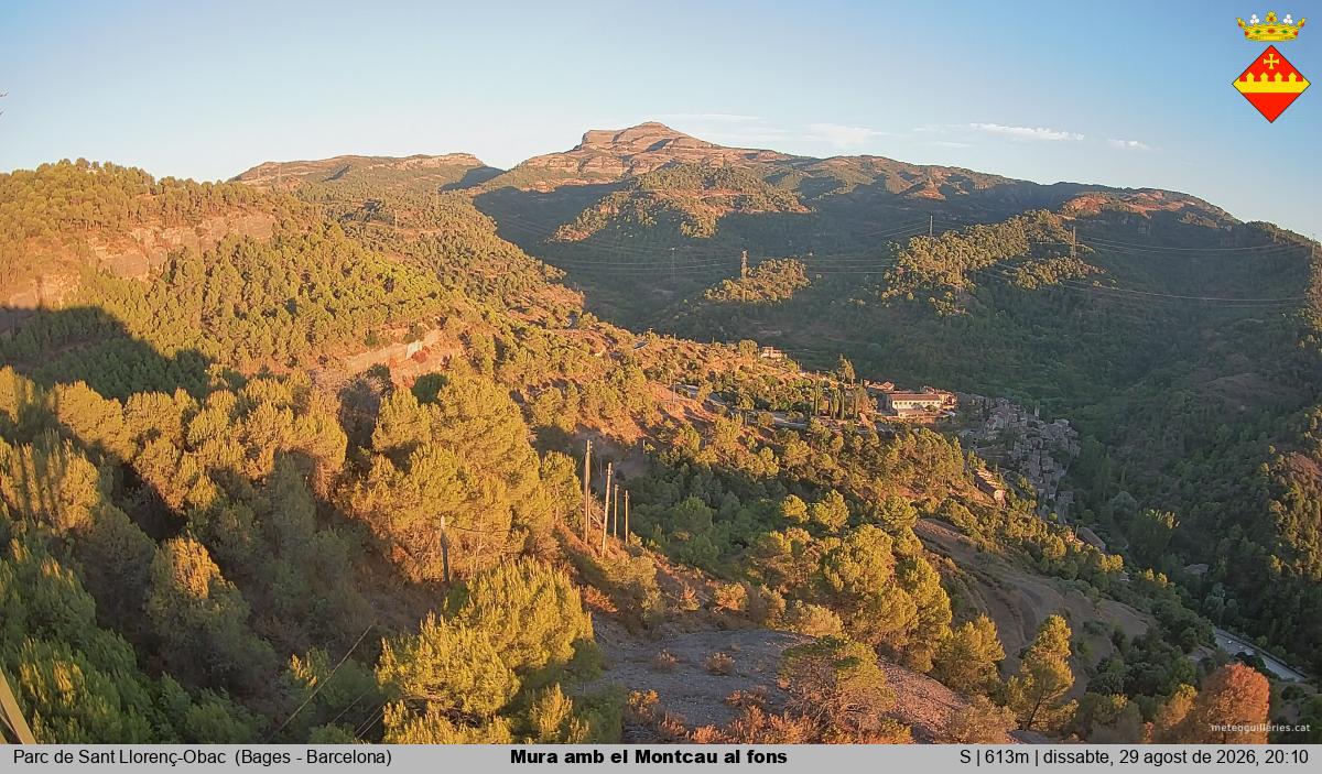 Mura amb el Montcau al fons