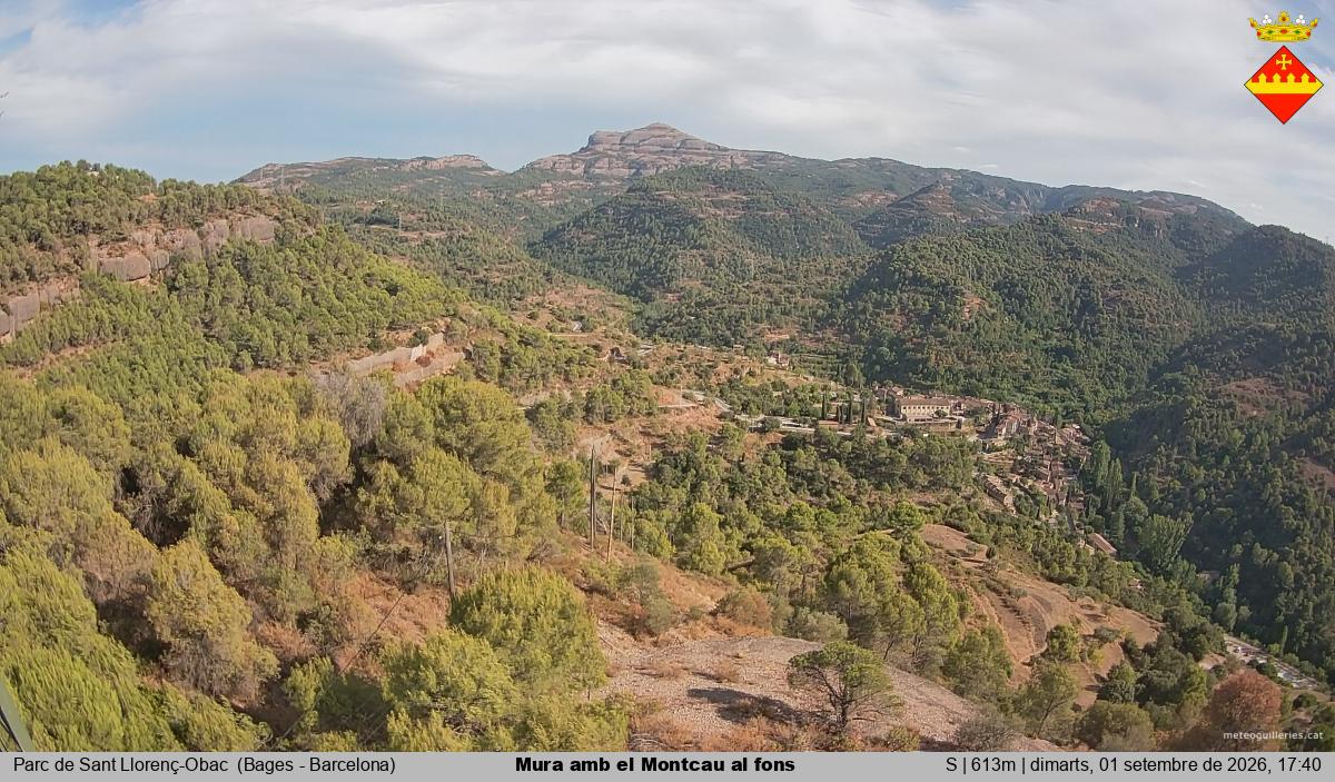 Mura amb el Montcau al fons