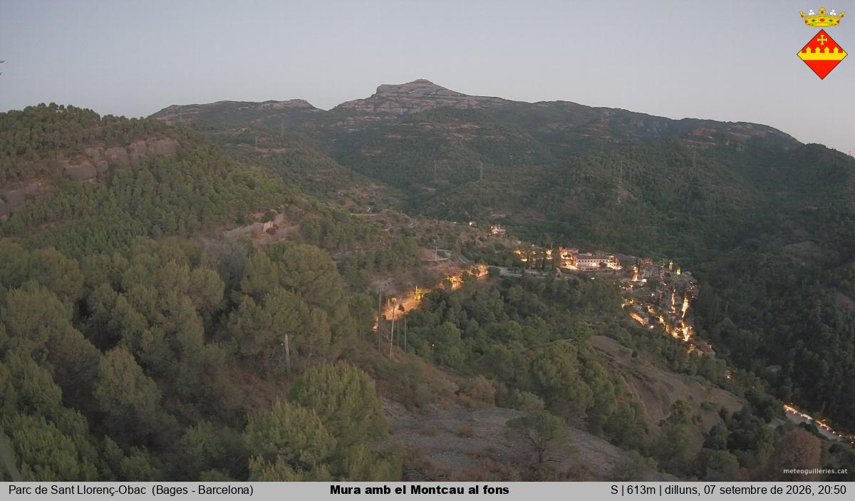 Mura amb el Montcau al fons