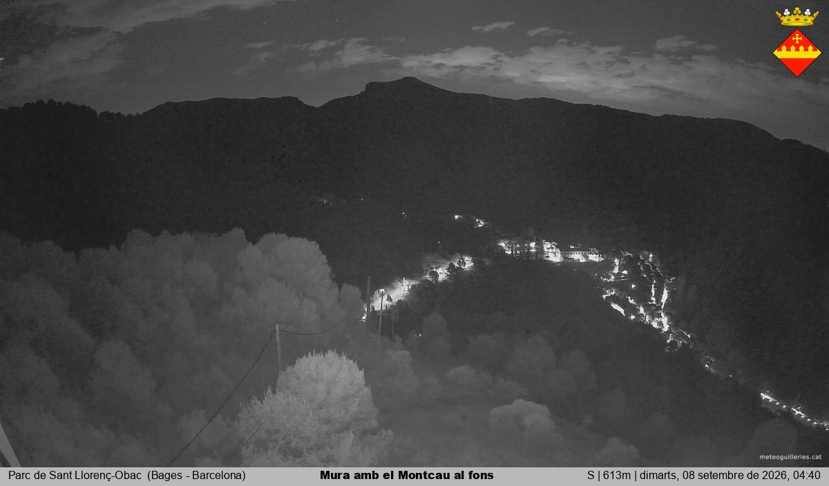Mura amb el Montcau al fons