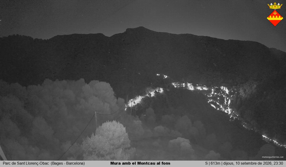 Mura amb el Montcau al fons