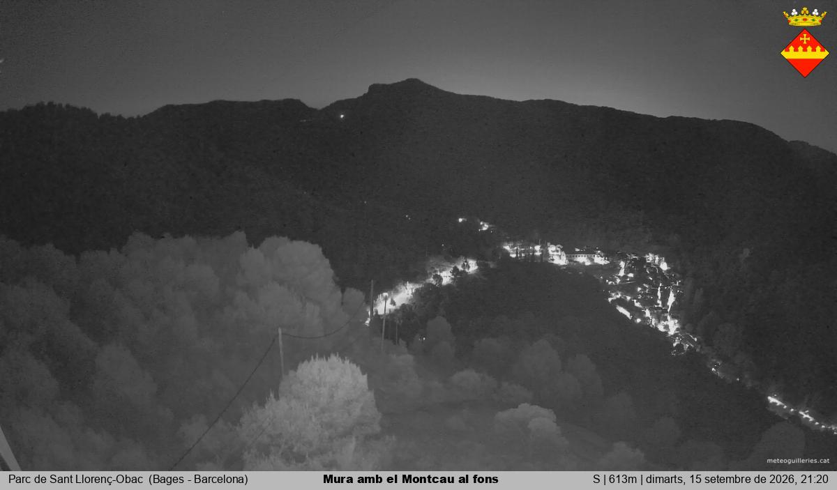 Mura amb el Montcau al fons