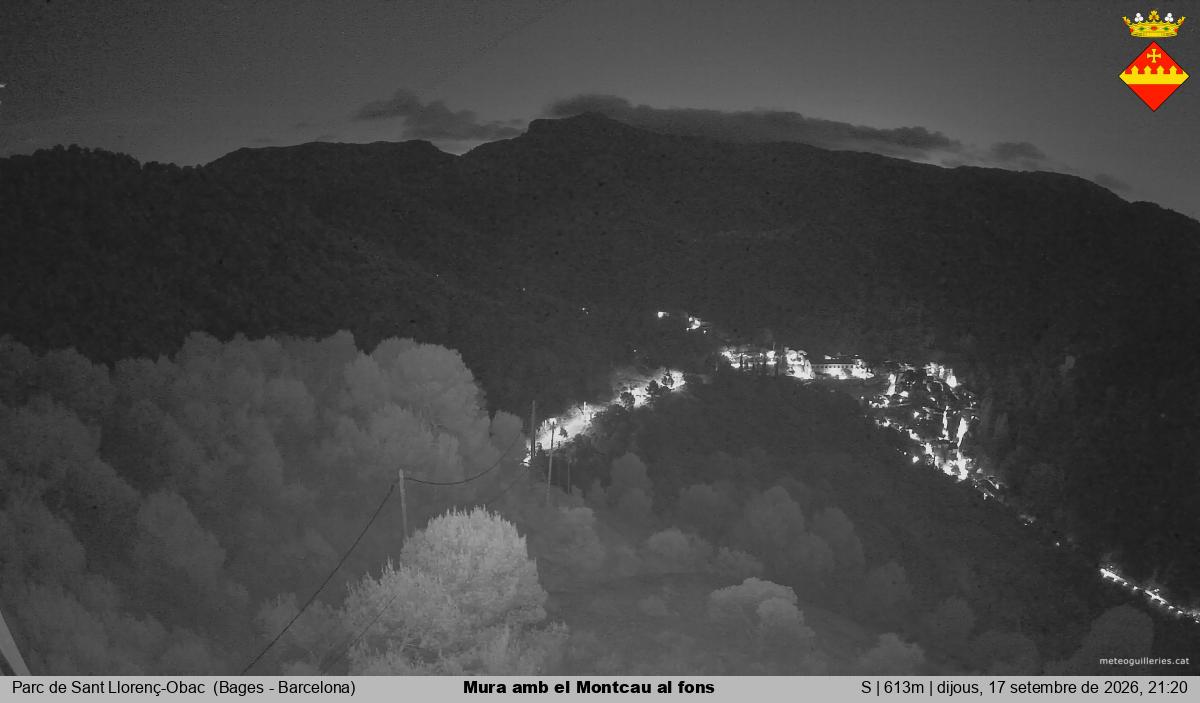 Mura amb el Montcau al fons