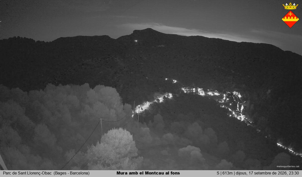 Mura amb el Montcau al fons