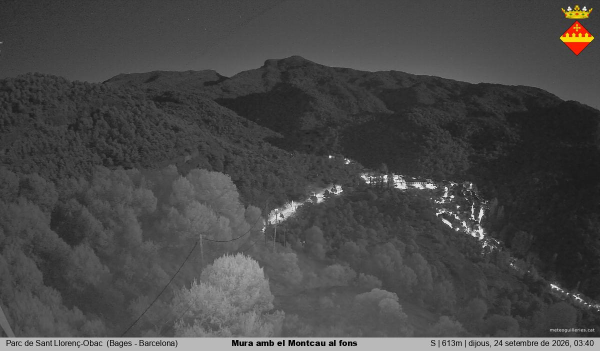 Mura amb el Montcau al fons