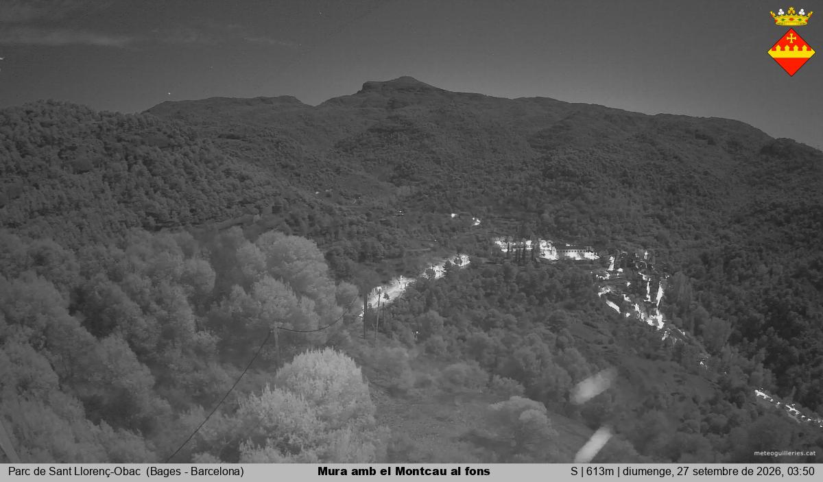 Mura amb el Montcau al fons