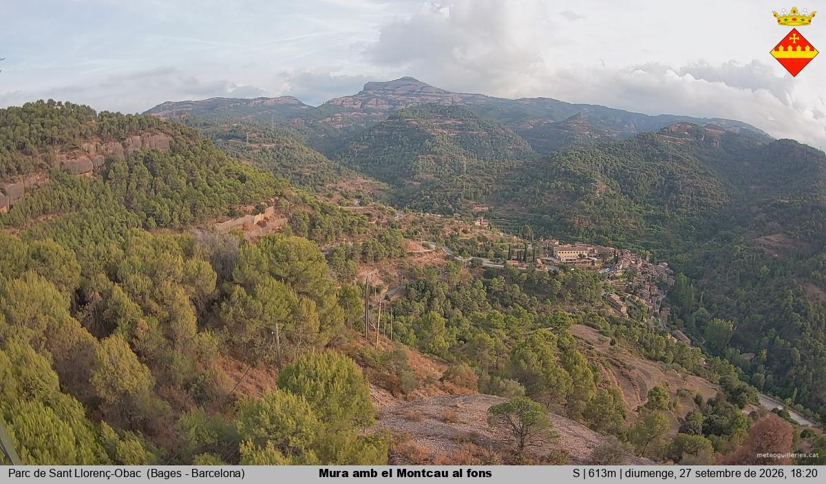 Mura amb el Montcau al fons