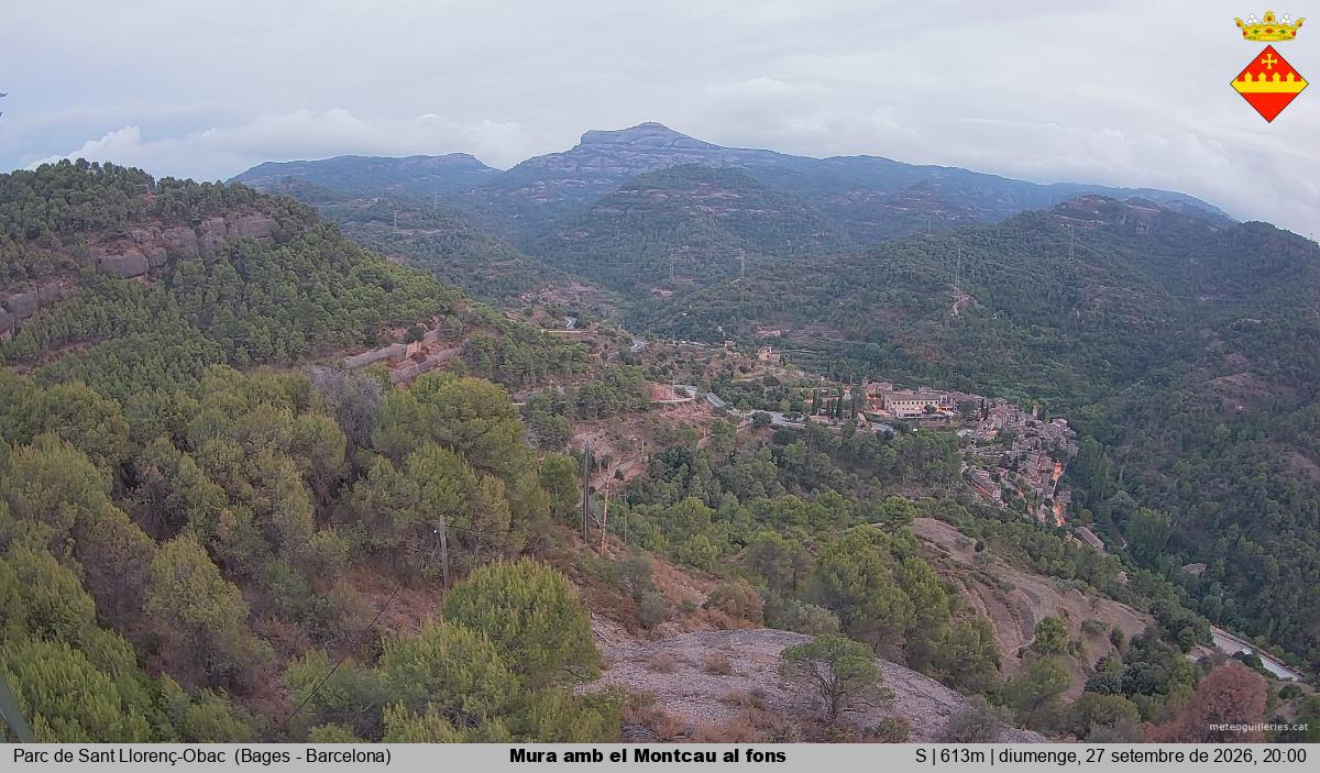 Mura amb el Montcau al fons