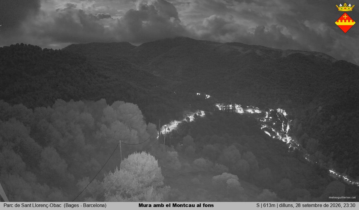 Mura amb el Montcau al fons
