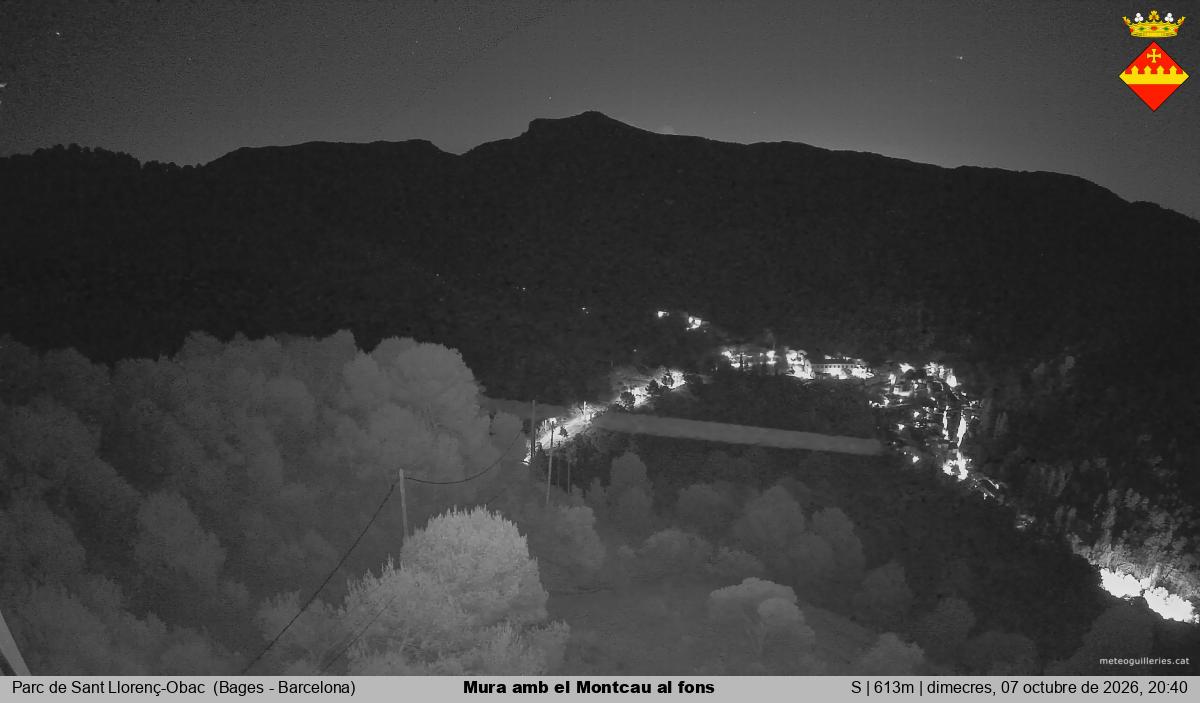 Mura amb el Montcau al fons