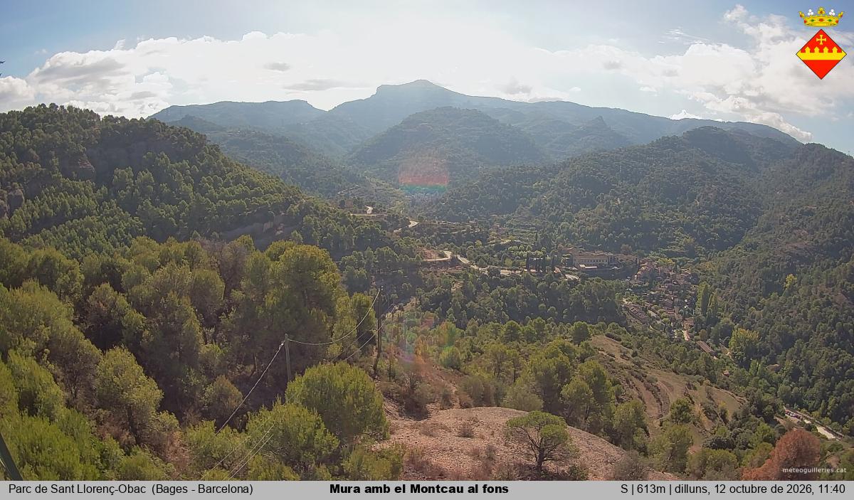 Mura amb el Montcau al fons