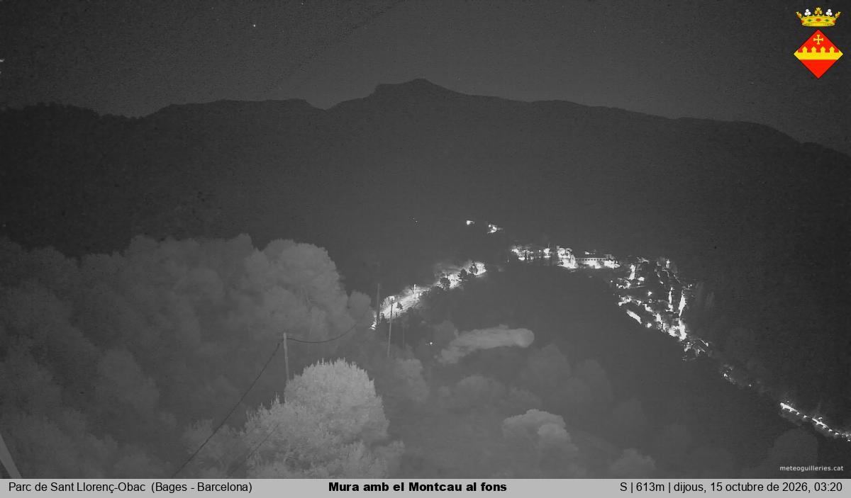 Mura amb el Montcau al fons