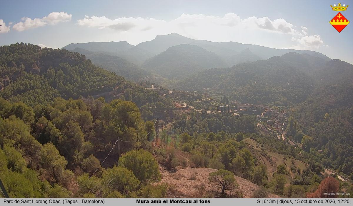 Mura amb el Montcau al fons