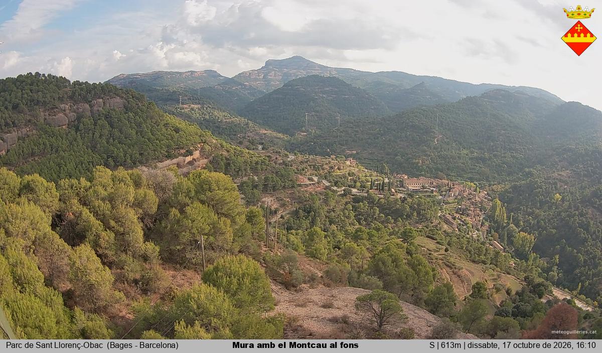 Mura amb el Montcau al fons