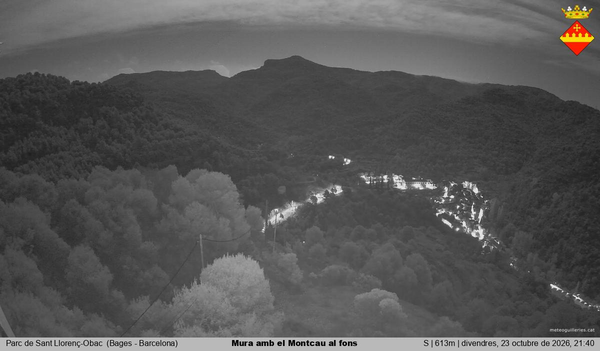 Mura amb el Montcau al fons