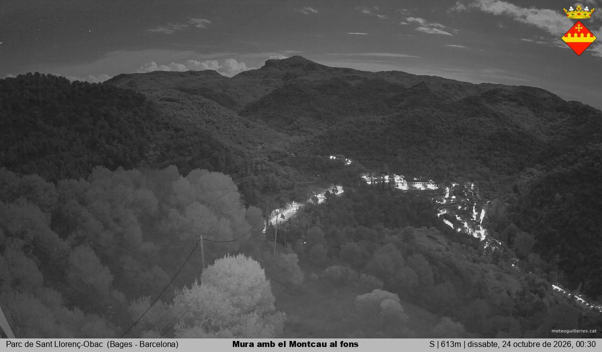 Mura amb el Montcau al fons