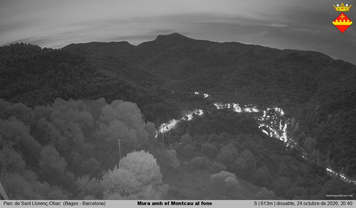 Mura amb el Montcau al fons