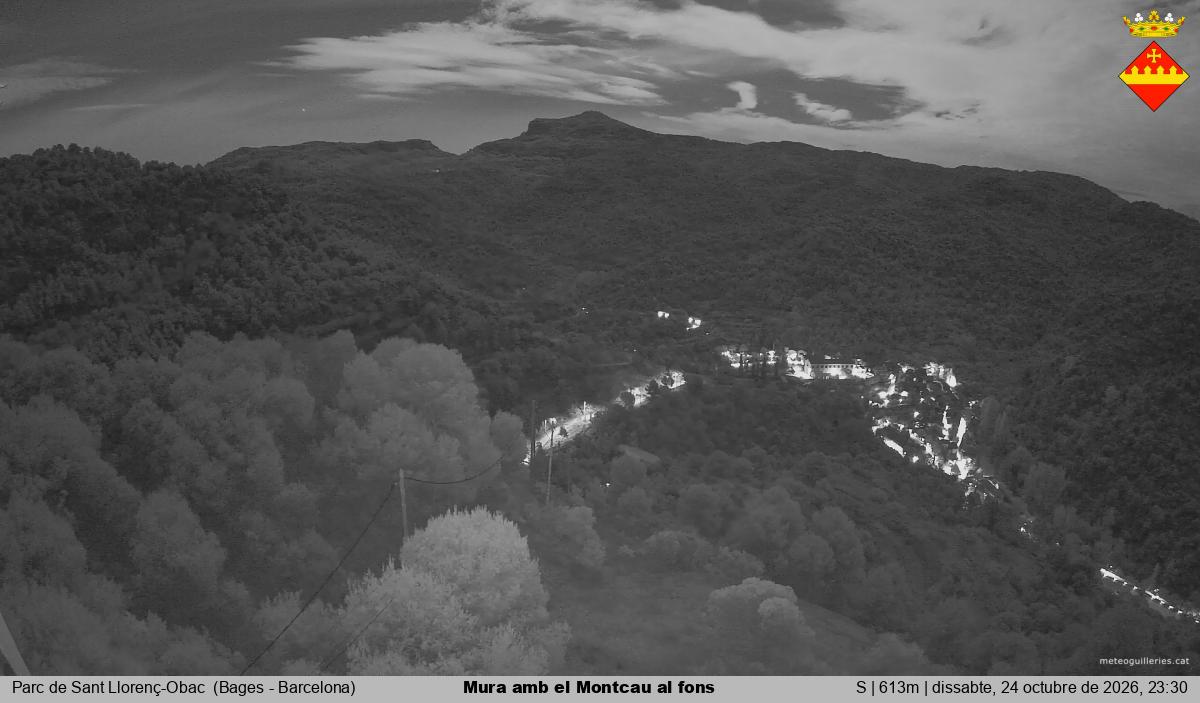 Mura amb el Montcau al fons
