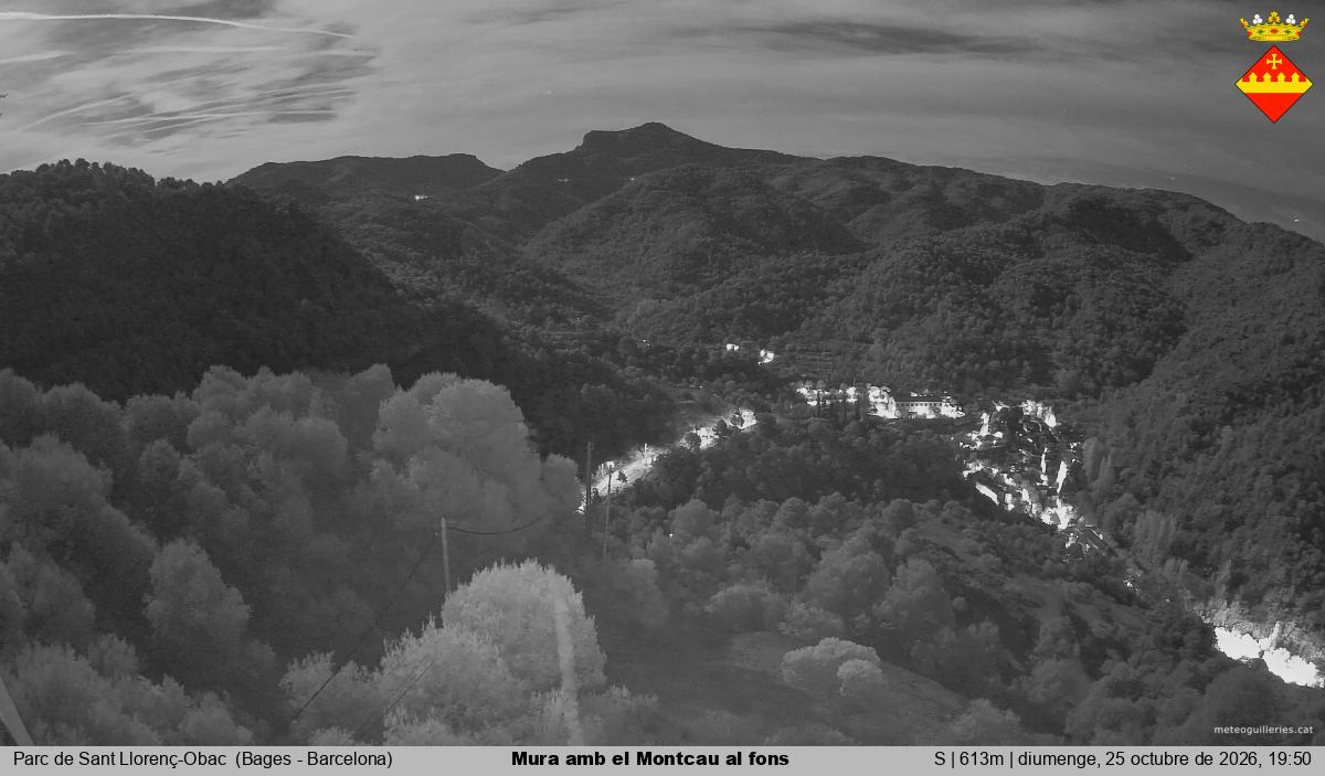 Mura amb el Montcau al fons