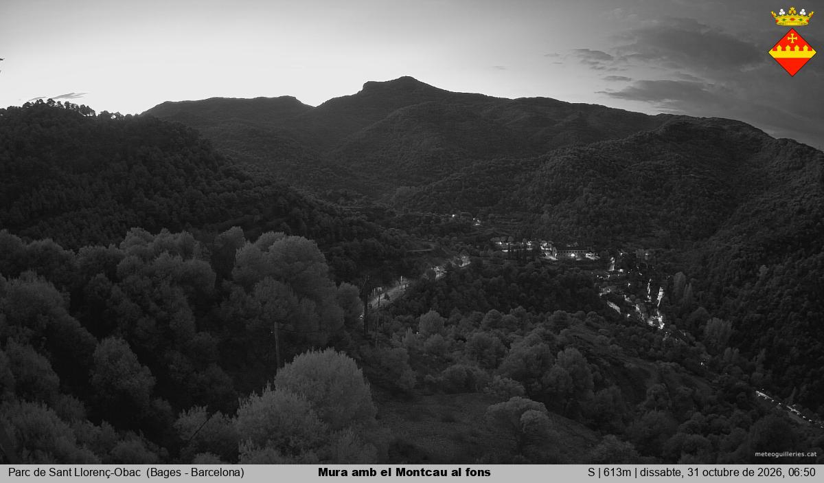 Mura amb el Montcau al fons