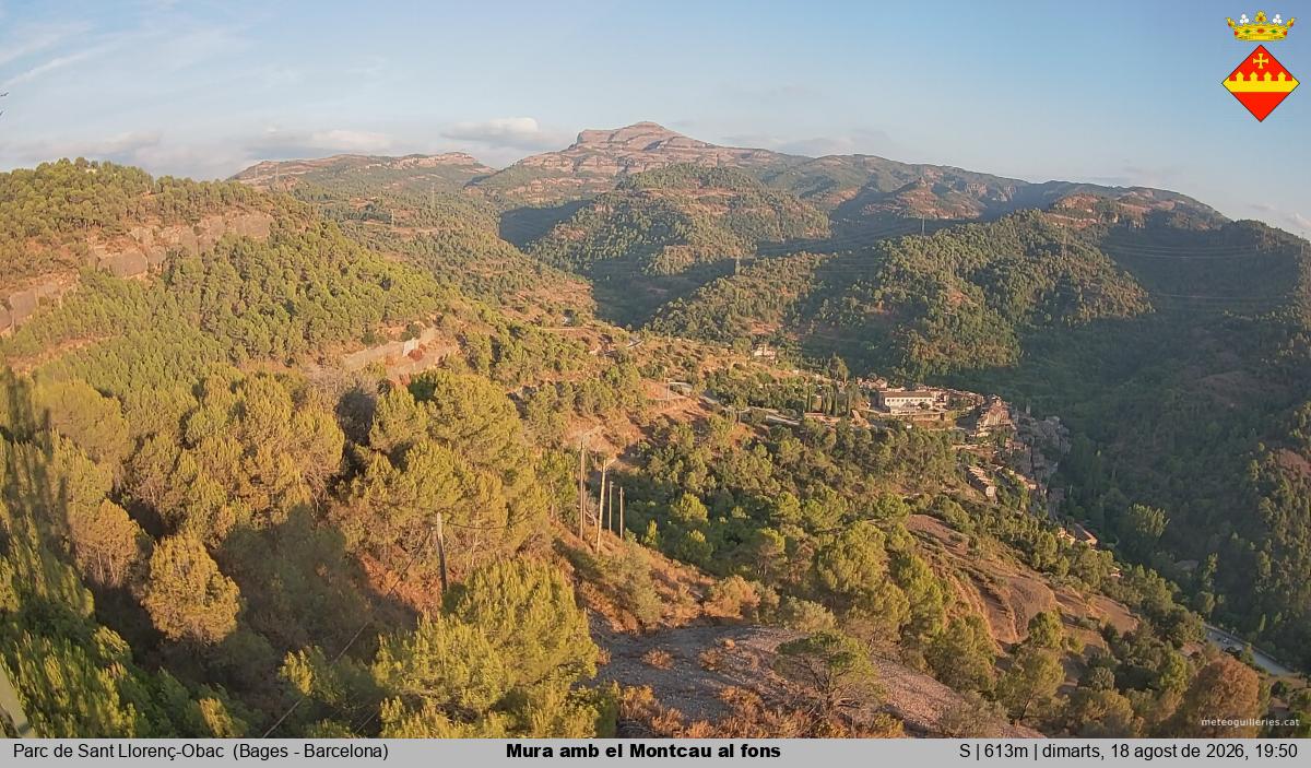 Mura amb el Montcau al fons