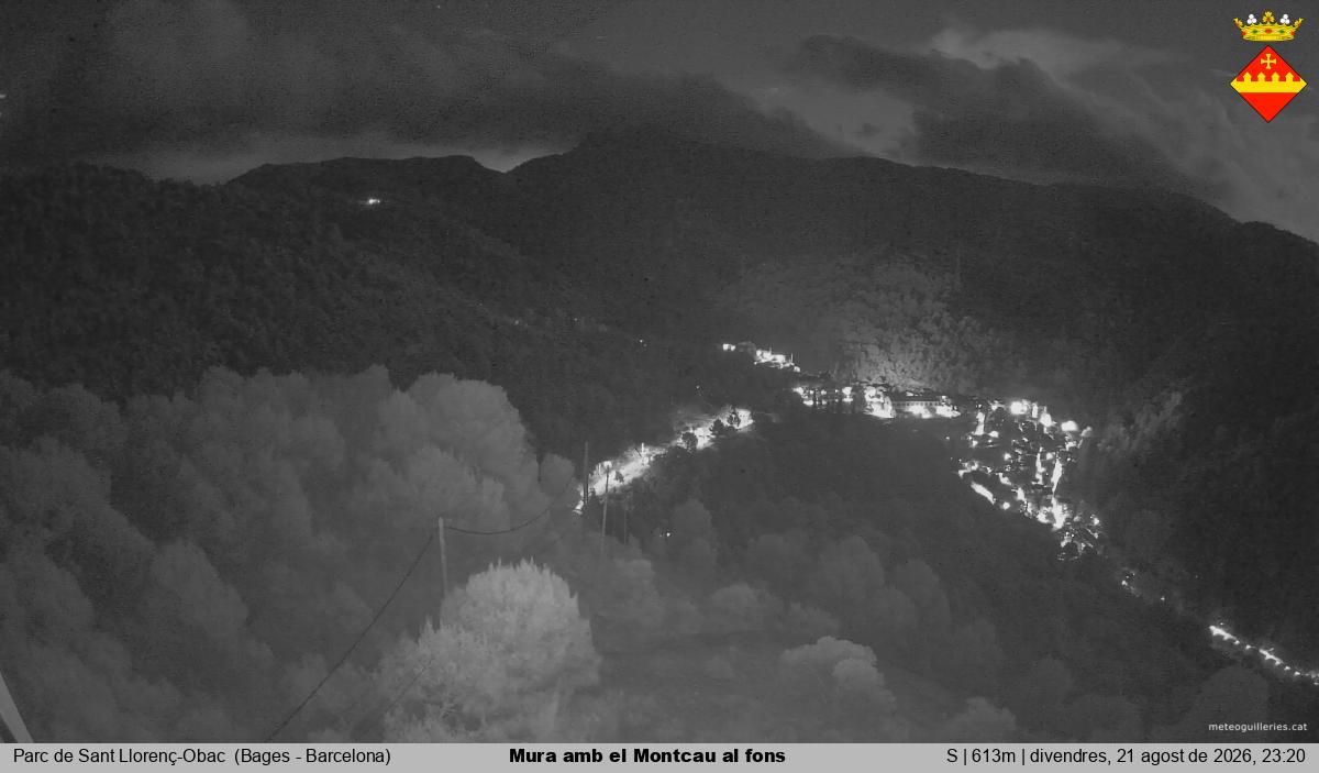 Mura amb el Montcau al fons