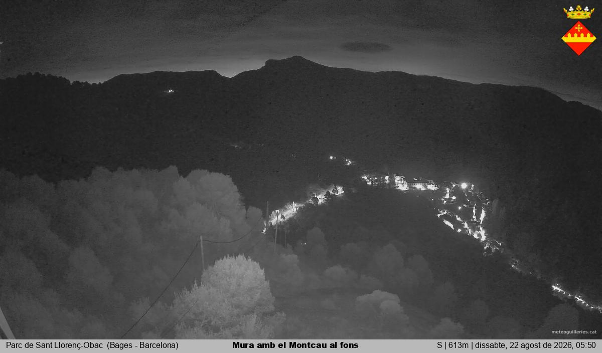 Mura amb el Montcau al fons