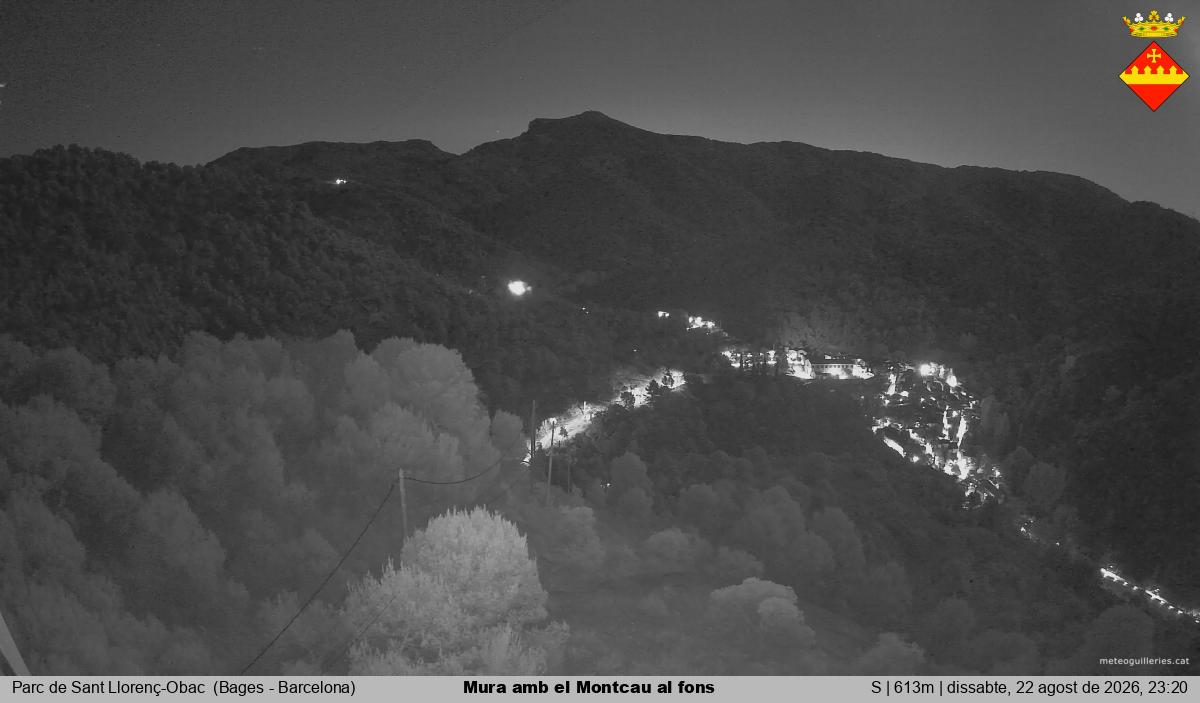 Mura amb el Montcau al fons