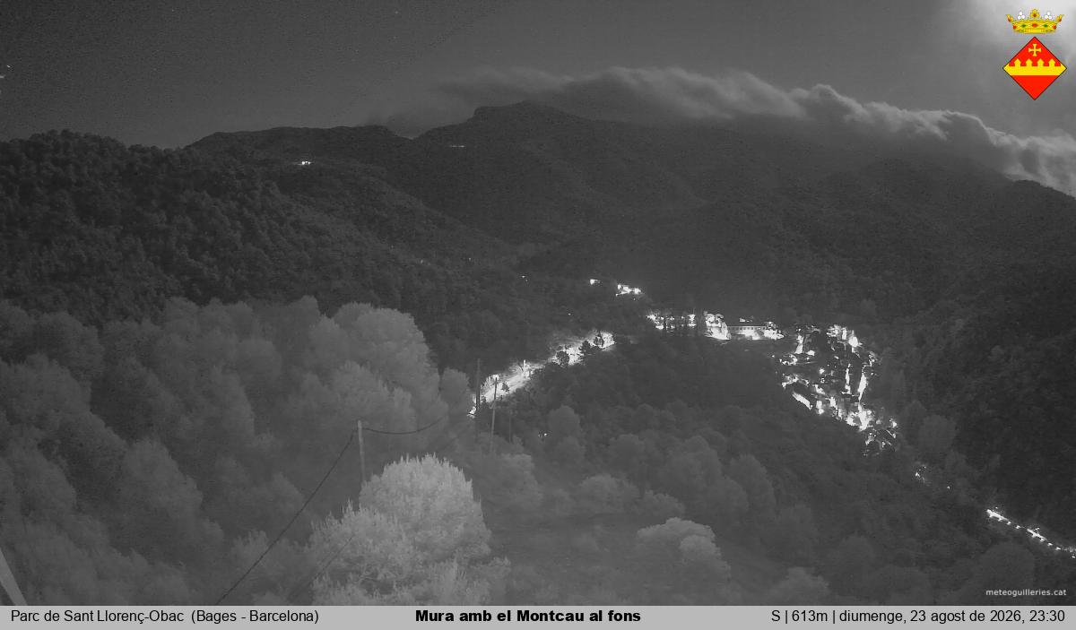 Mura amb el Montcau al fons