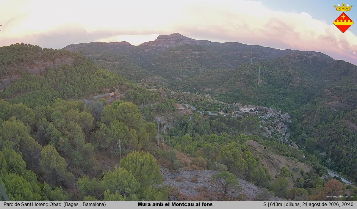 Mura amb el Montcau al fons