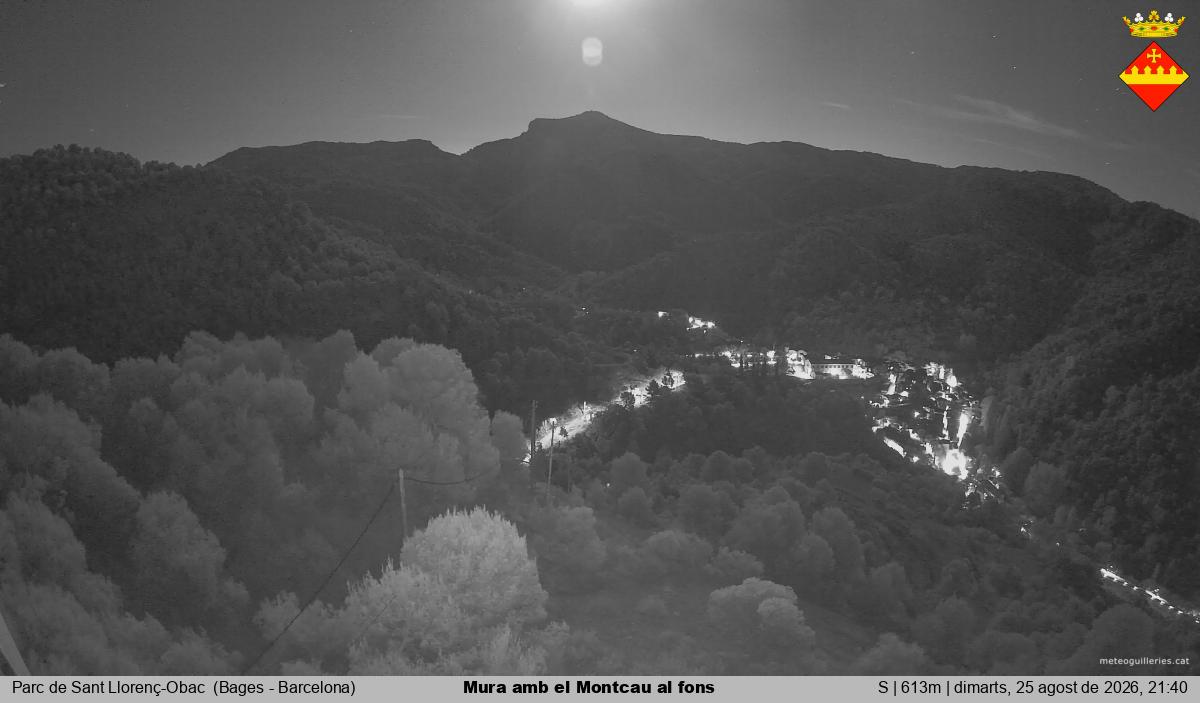 Mura amb el Montcau al fons