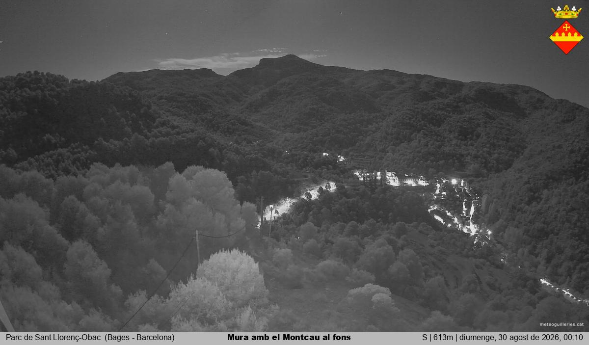 Mura amb el Montcau al fons