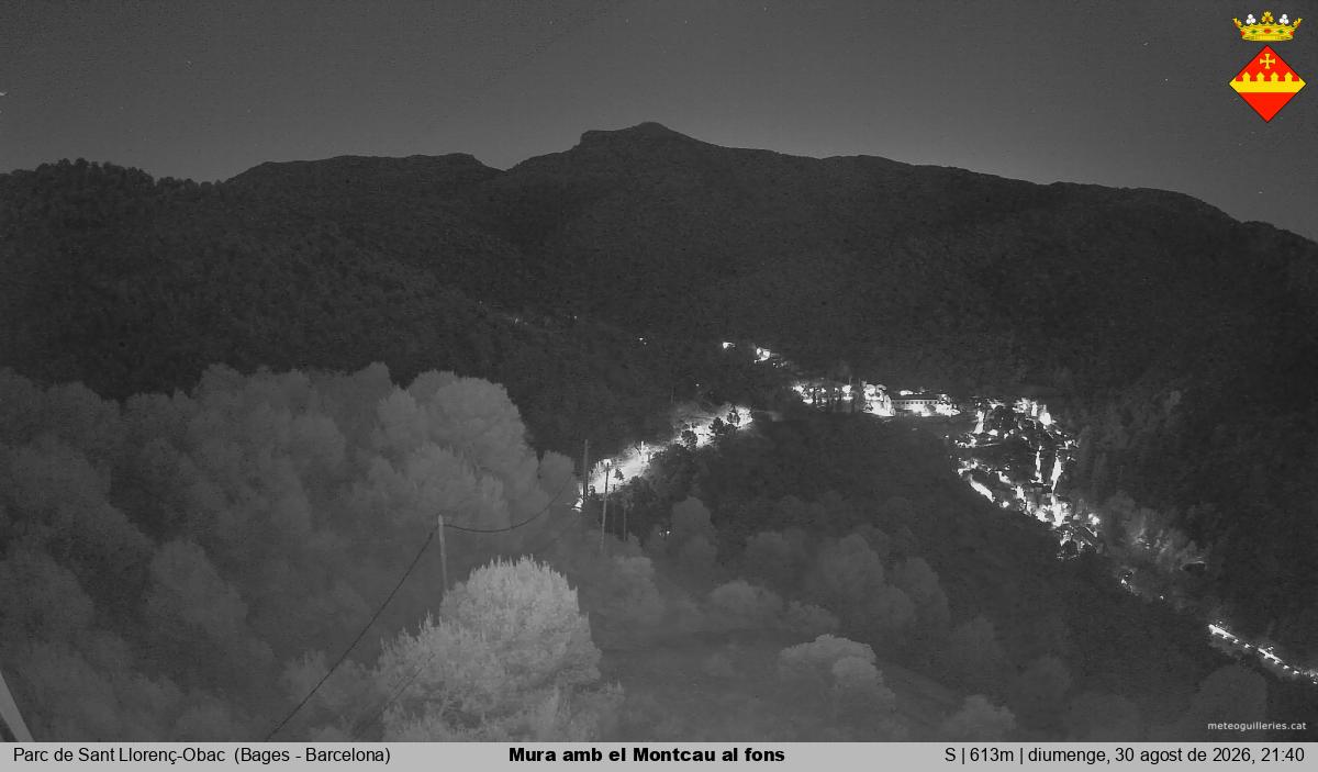 Mura amb el Montcau al fons