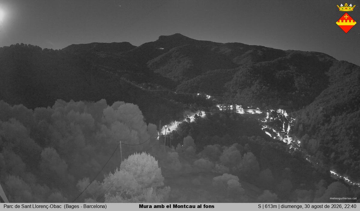 Mura amb el Montcau al fons