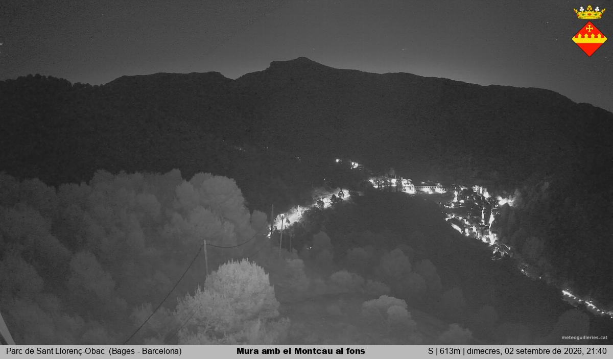 Mura amb el Montcau al fons