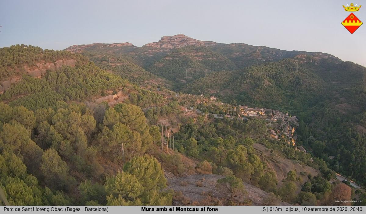Mura amb el Montcau al fons