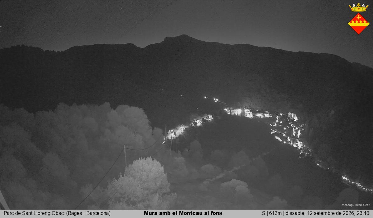 Mura amb el Montcau al fons