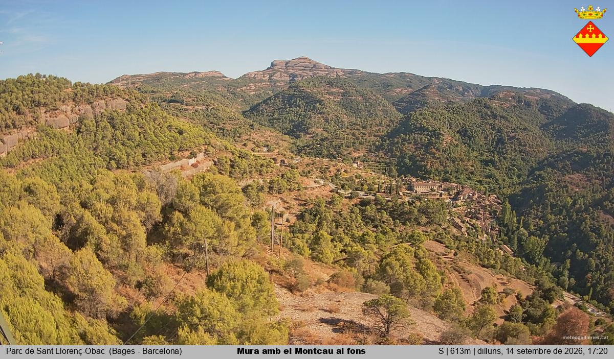Mura amb el Montcau al fons