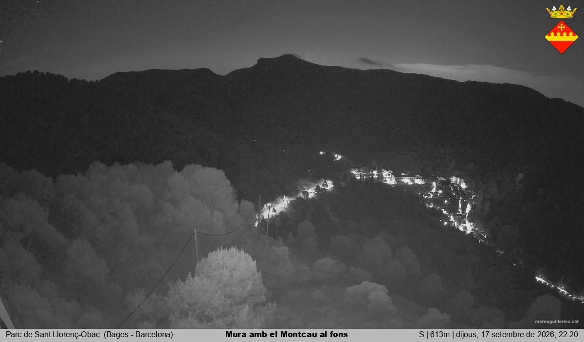Mura amb el Montcau al fons