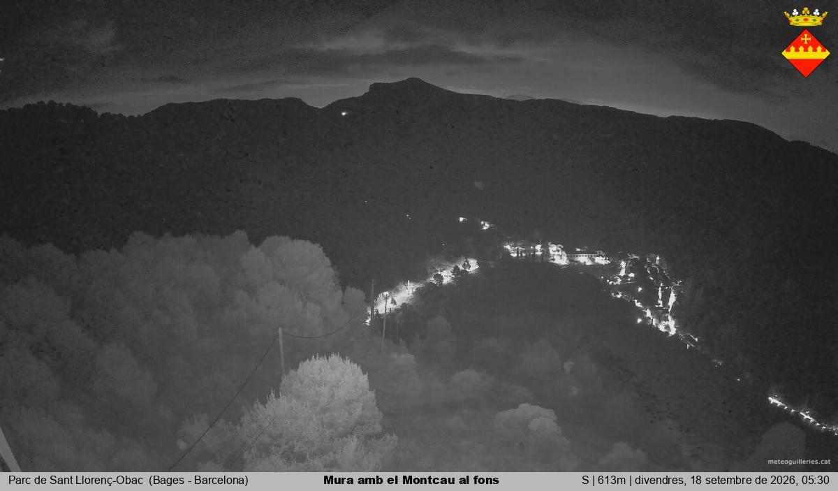 Mura amb el Montcau al fons