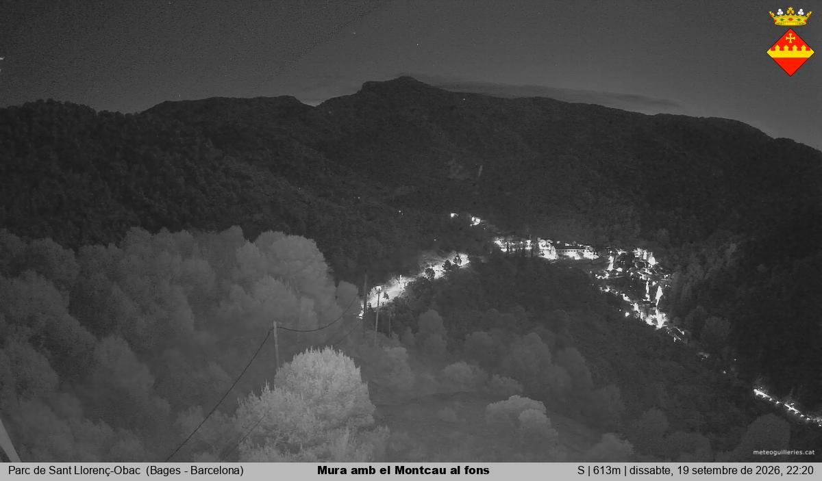 Mura amb el Montcau al fons