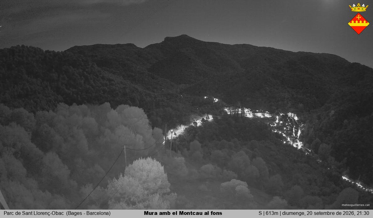 Mura amb el Montcau al fons